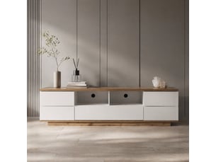 Meuble tv coloris blanc 38 cm <strong>ELVMI</strong> <strong></strong>