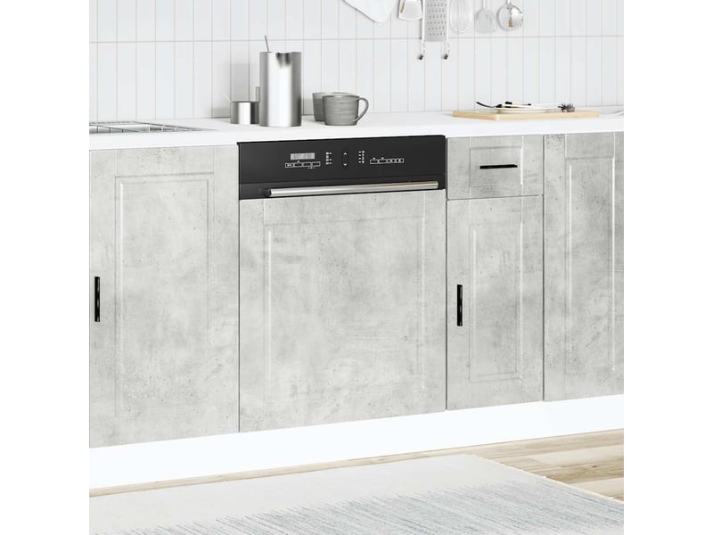 Panneau de lave-vaisselle gris béton 60x1,5x57cm  - Conforama C