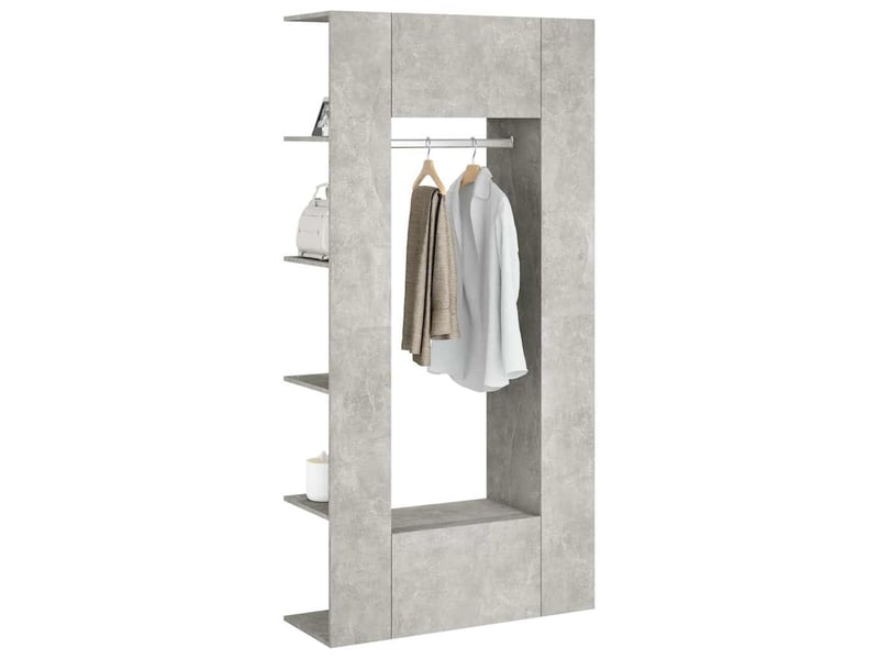 Armoires de couloir 2 pcs gris béton bois d'ingénierie  - Conforama D