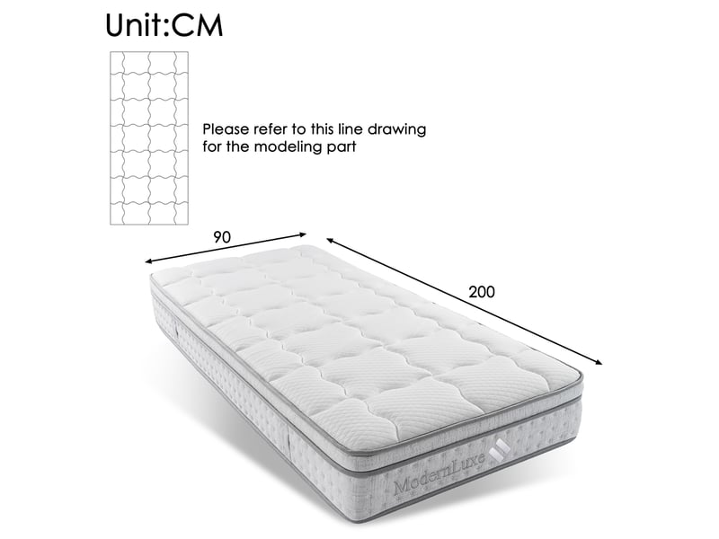  Matelas 90x200 cm à ressorts ensachés et mousse froide, 7 zones, h3  - Conforama C