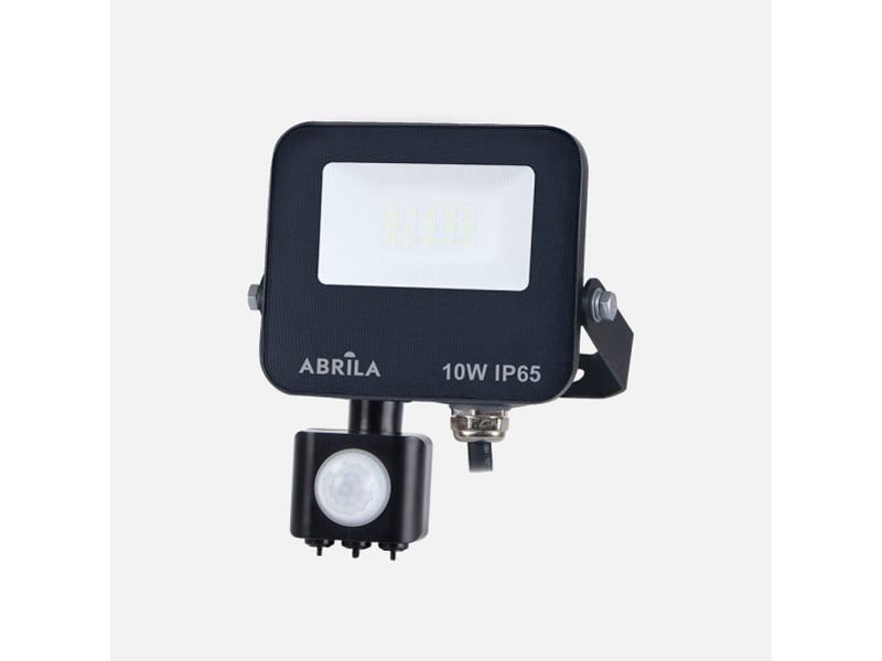  Projecteur led avec détecteur fabrilamp boiro 10 w 1000 lm 6500 k noir ip65 15 x 11 x 6 cm 262980109 - Conforama A