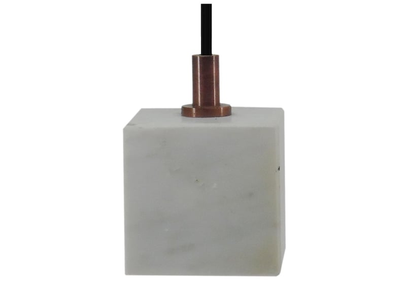  Lampe suspension en marbre sigma iii 11cm blanc  - Conforama B