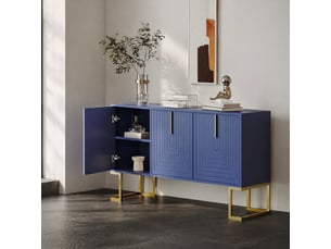 Buffet 3 porte(s) 0 tiroir(s) <strong>MODENVIE</strong> <strong></strong> - 138 cm coloris bleu