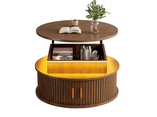 Table basse ovale coloris marron <strong></strong> <strong></strong>