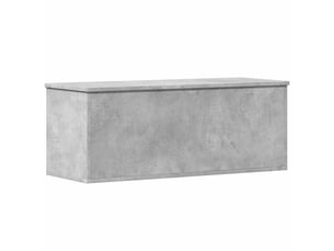 Boîte de rangement, coffre de rangement gris béton 90x35x35 cm bois d'ingénierie