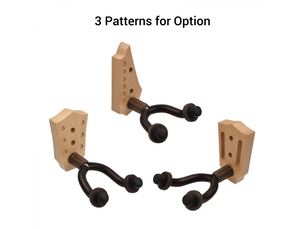 Support mural pour guitare en bois de hêtre avec barres de stabilisation en fer pour guitare électrique, acoustique, basse, violon