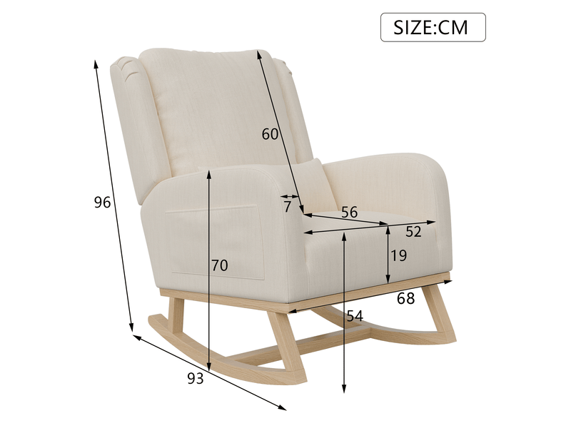 Fauteuil relax manuel lin beige  - Conforama E