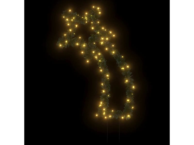 Décoration lumineuse météore de noël avec piquets 80 led 62 cm cf62168 - Conforama C