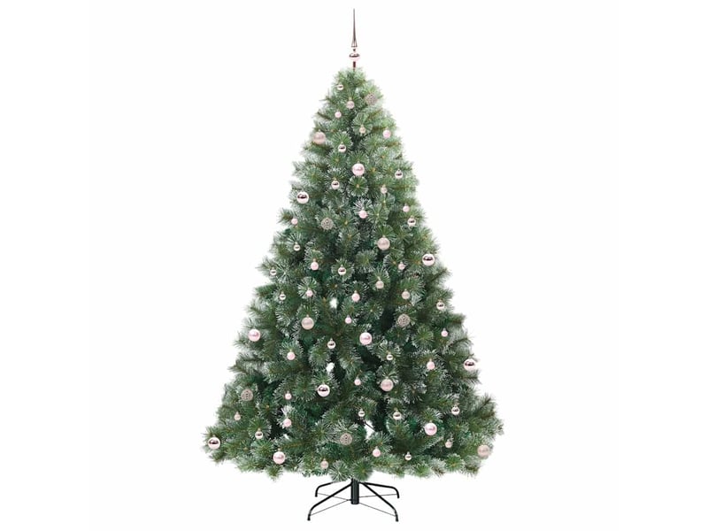  Sapin de noël artificiel, arbre de noël avec 300 led vert 240 cm pe et pvc shl7409  - Conforama D