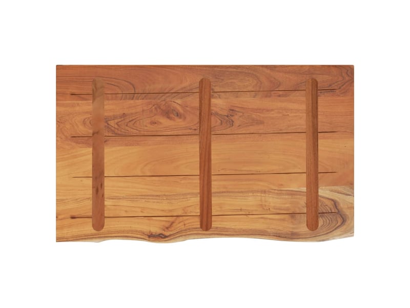 Comptoir de salle de bain, plan de travail 110x60x3,8 cm rectangulaire acacia cf65721 - Conforama E