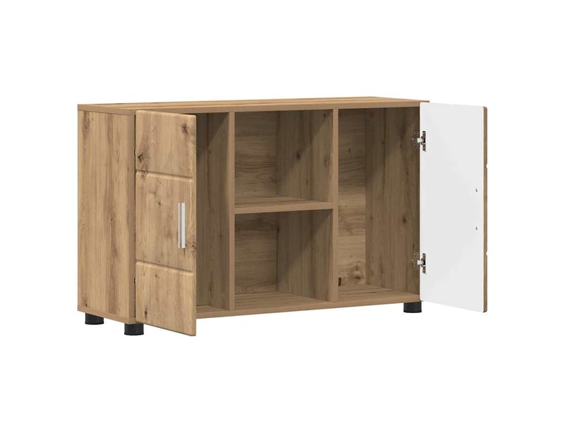 Buffet - bahut - meuble de rangement florin 88,5 x 30,5 x 55,5 cm chêne artisanal - Conforama E