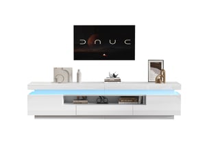 Meuble tv coloris blanc 175 cm MEUBLIV