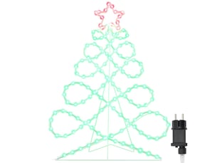 Lumière en forme d'arbre de noël multicolore 78 x 58 cm pvc