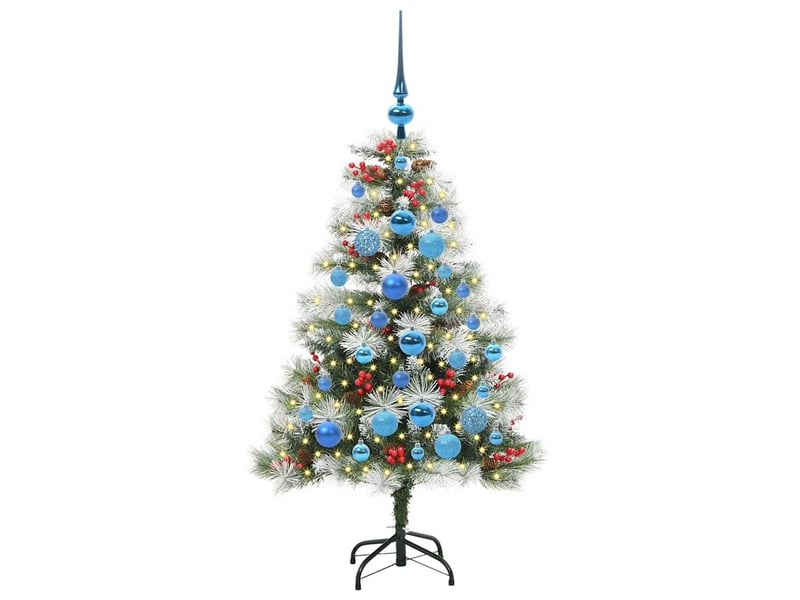  Sapin de noël artificiel, arbre de noël vert et blanc 120 cm shl3484  - Conforama C