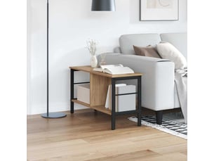 Étagère 2 niveaux, étagère de rangement 82 x 32 x 47 cm bois d'ingénierie shl204