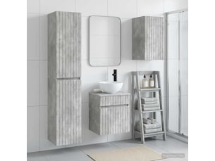 Ensemble de mobilier de salle de bain 3 pc gris béton cf64386