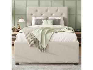 Lit gigogne 90x200 cm coloris beige