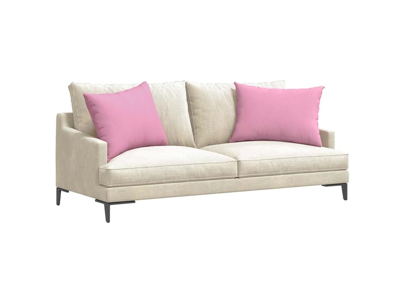 Lot de 2 coussins de canapé, coussins décoratifs tissu rose 70 x 50 cm cf58936 - Conforama C