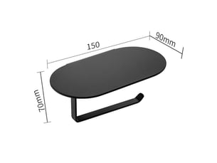 Porte-papier wc, porte papier toilette avec tablette 15cm, porte rouleau papier toilette