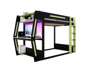 Lit mezzanine 120x200 cm OKWISH   coloris bicolore