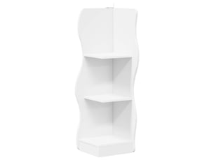 Étagère d'angle, armoire de rangement blanc 34 x 33 x 102 cm bois d'ingénierie cf41367