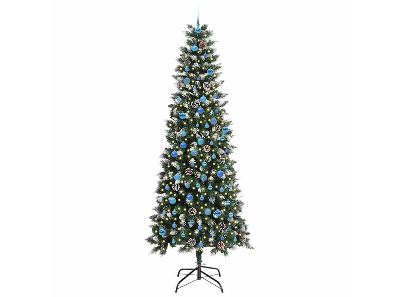  Sapin de noël artificiel, arbre de noël vert 240 cm pvc, plastique et acier shl6791  - Conforama C