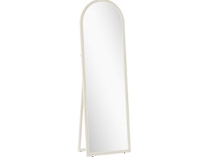 Miroir en pied 50 x 160 cm, sur pied, montage mural, cadre cintré, blanc