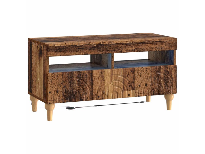  Ensemble de 3 meubles tv led bois ancien bois d'ingénierie shl39705  - Conforama E