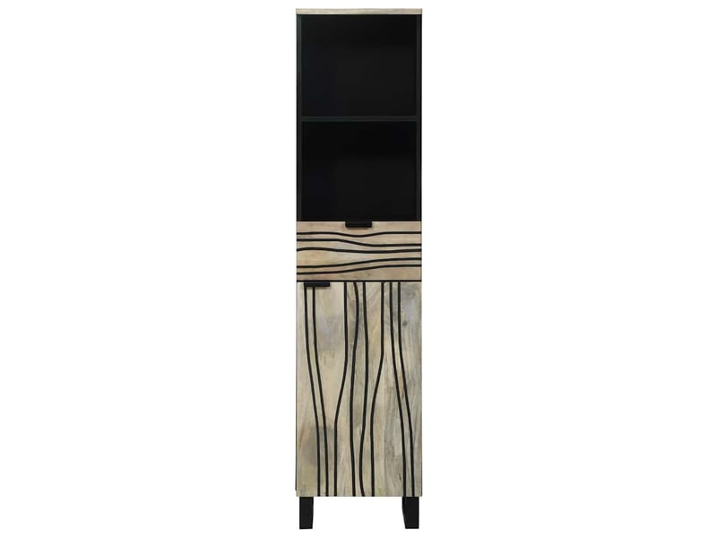  Armoire de salle de bain, cabinet de salle de bain blanc 38 x 33 x 160 cm cf65044  - Conforama D