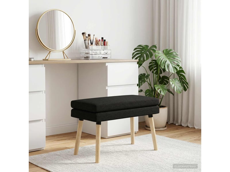  Banc d'entrée, banc à double couche noir 80x40x47 cm tissu  - Conforama D