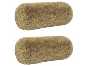 Lot de 2 coussins avec oreiller, coussins décoratifs heerlen gris clair fleece pv cf50441