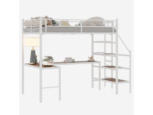 Lit mezzanine 90x200 cm    coloris blanc