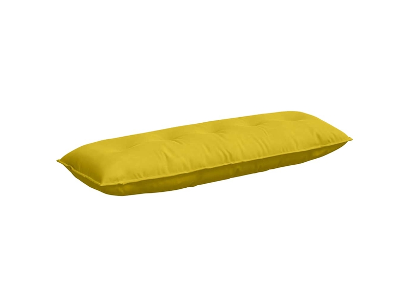 Coussin de dos, coussin de dossier jaune 140 x 50 cm tissu en velours côtelé cf54753 - Conforama A