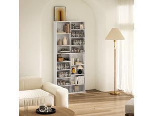 Bibliotheque coloris blanc VIVRYN - 24 cm x 175 cm