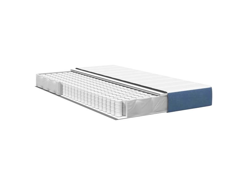  Lit double- lit adulte -  matelas de lit avec matelas bleu 120 x 200 cm tissu  - Conforama C