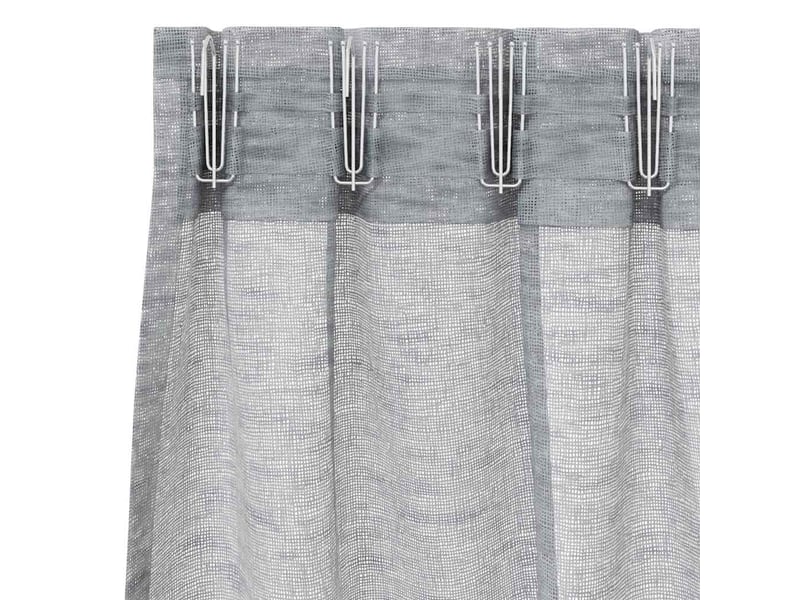 Lot de 2 rideaux en voile, voilage gris foncé 245 x 140 cm polyester cf43929  - Conforama E