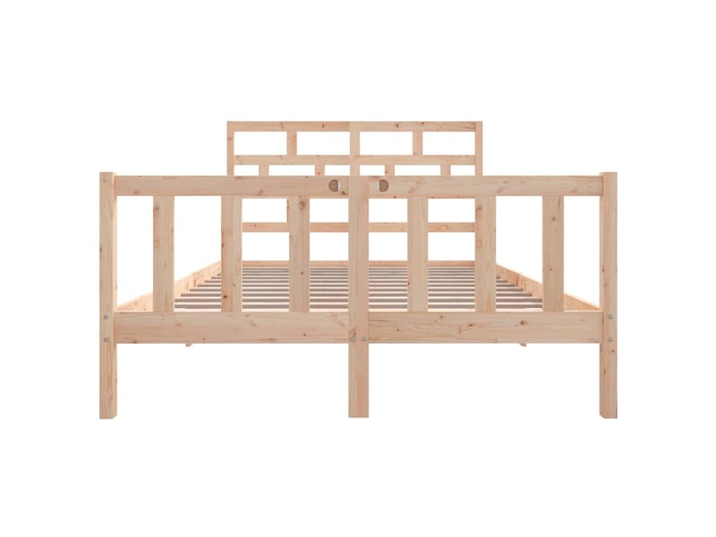  Lit double- lit adulte -  cadre de lit sans matelas bois massif 140x200 cm  - Conforama C