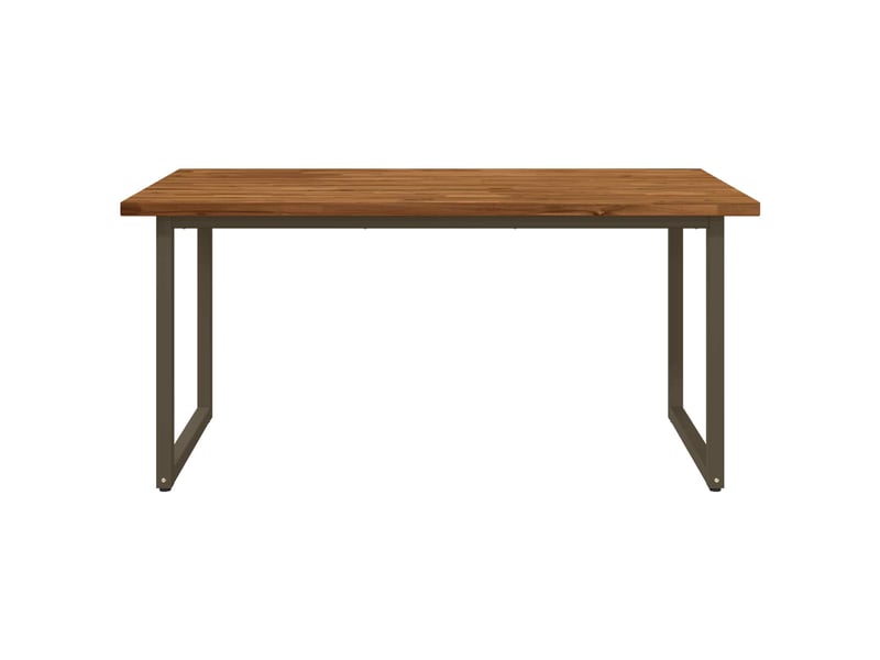 Table à manger, table de salle à manger carrée 160x70x75 cm bois d'acacia massif shl93930 - Conforama D