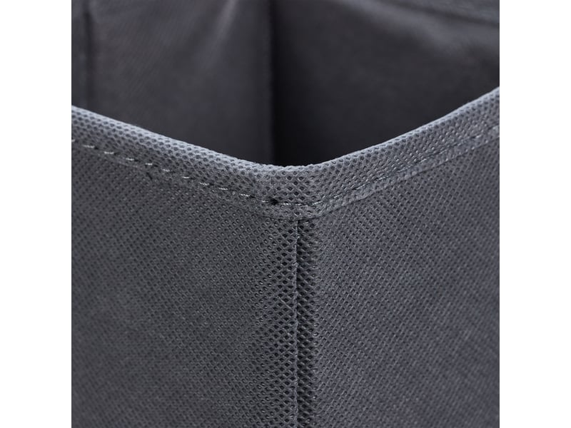  Lot de 6 boîtes de rangement pliables pour tiroirs 30 x 20 x 10 cm en tissu gris 13_0013864  - Conforama C