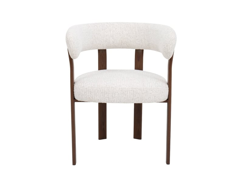  Lot de 2 chaises en velours tissé écru pieds en métal marron diego A4096-ECR-MARR - Conforama E
