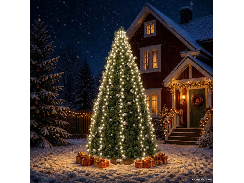  Guirlande lumineuse avec 500 led blanc froid 500 cm intext cf62414  - Conforama B