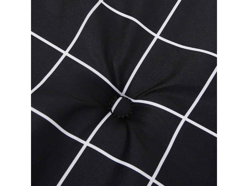  Coussin de banc de jardin, coussin d'assise carreaux noir 150x50x3cm tissu oxford cf52708  - Conforama E
