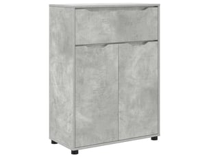 Cabinet de salle de bain, meuble de rangement gris béton 72.5x36.5x100 cm