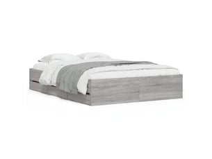 Lit 2 places 120x190cm coloris gris