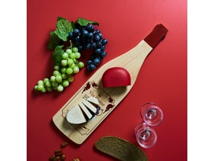 Planche à découper - cook concept - forme bouteille vin - beige