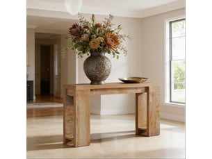 Table console d'entrée en panneau de particules marron 160x29,5x85 cm