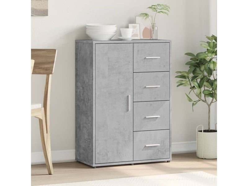  Buffet - bahut - meuble de rangement gris béton 60x31x84 cm bois d'ingénierie  - Conforama C