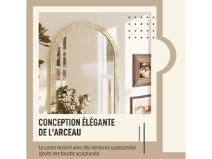 Miroir triangulaire de porte coloris beige <strong></strong> <strong></strong> - 50 cm x 44 cm