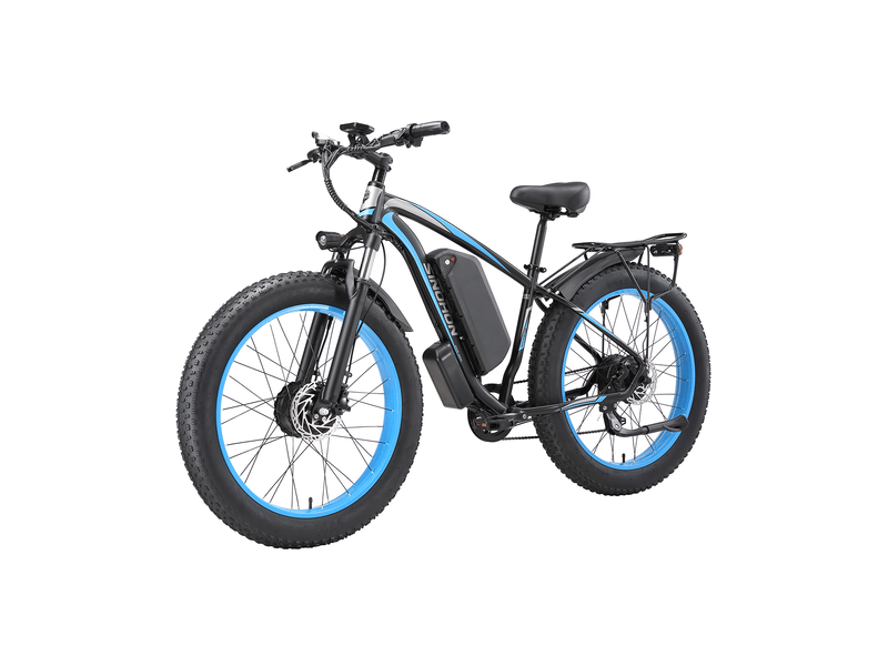 Vélo électrique double moteur sinohon x26, fat bike 26 po tout-terrain, bleu  - Conforama D