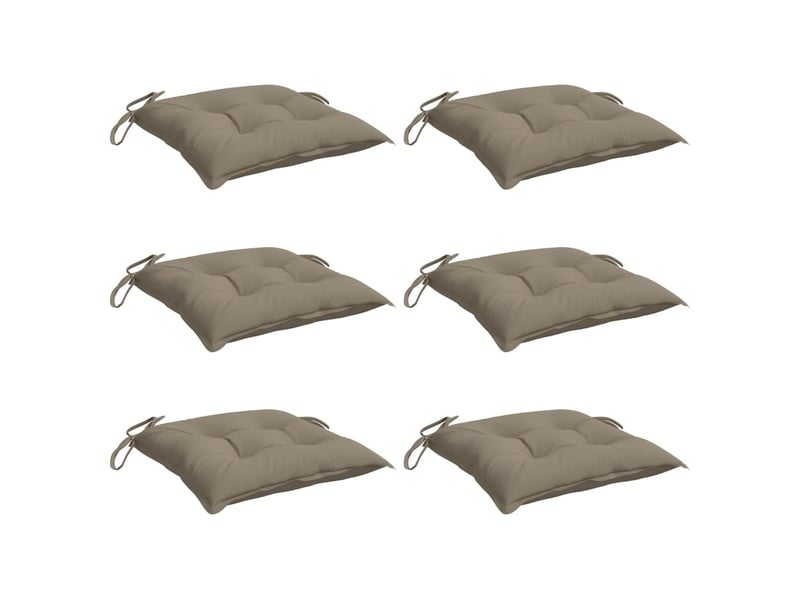  Lot de 6 coussins de palette, coussins de canapé taupe 50x50x7 cm tissu oxford cf59750  - Conforama C